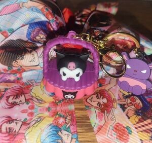 Key Chain and Hair Bows Sets,Multicolored  Or Purple